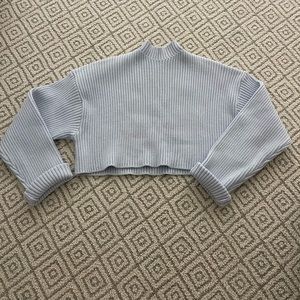 Light Blue Cropped Sweater